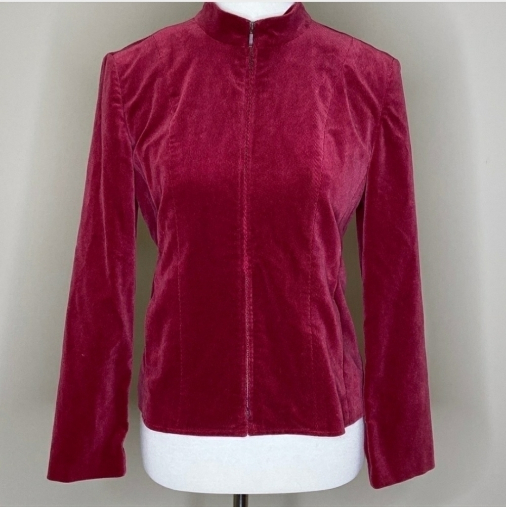 Talbots red cotton corduroy jacket SP